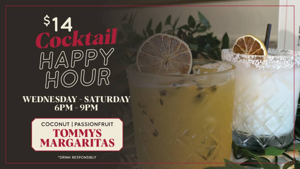 cocktail happy hour promo