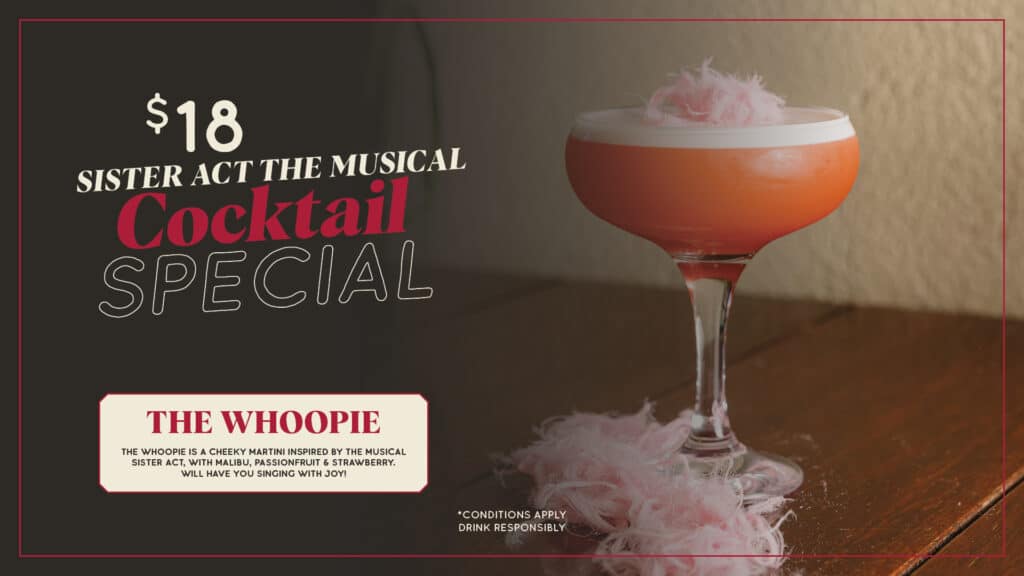 Whoopie Sister Act cocktail promo