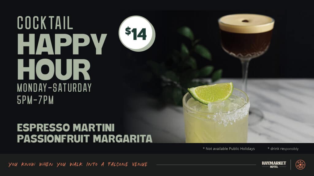 Cocktail Happy Hour promo