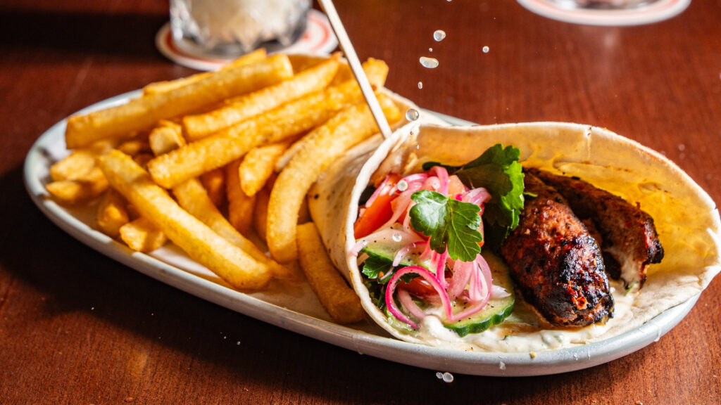 Grilled Lamb Kofta Gyros