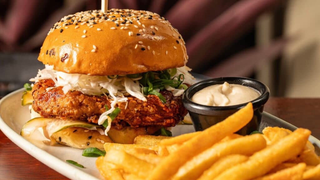 Korean Fire Chicken Burger
