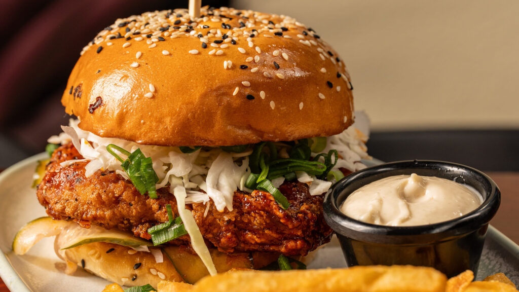 Korean Fire Chicken Burger