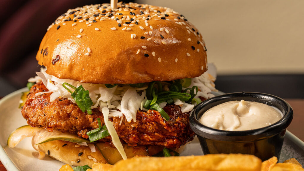 Korean Fire Chicken Burger