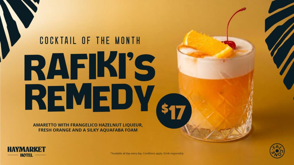 Rafiki’s Remedy cocktail of the month promo