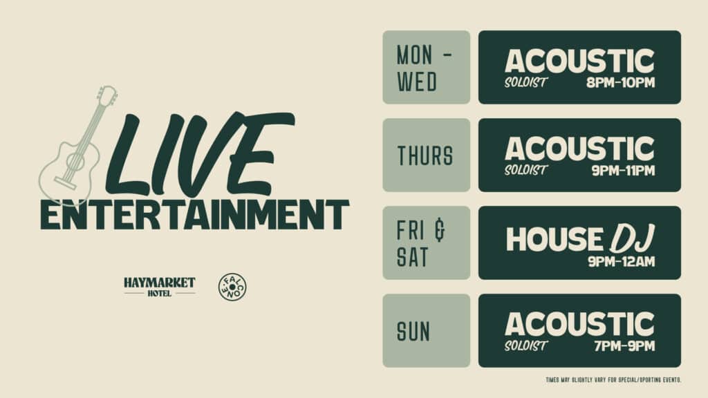 Live entertainment line-up