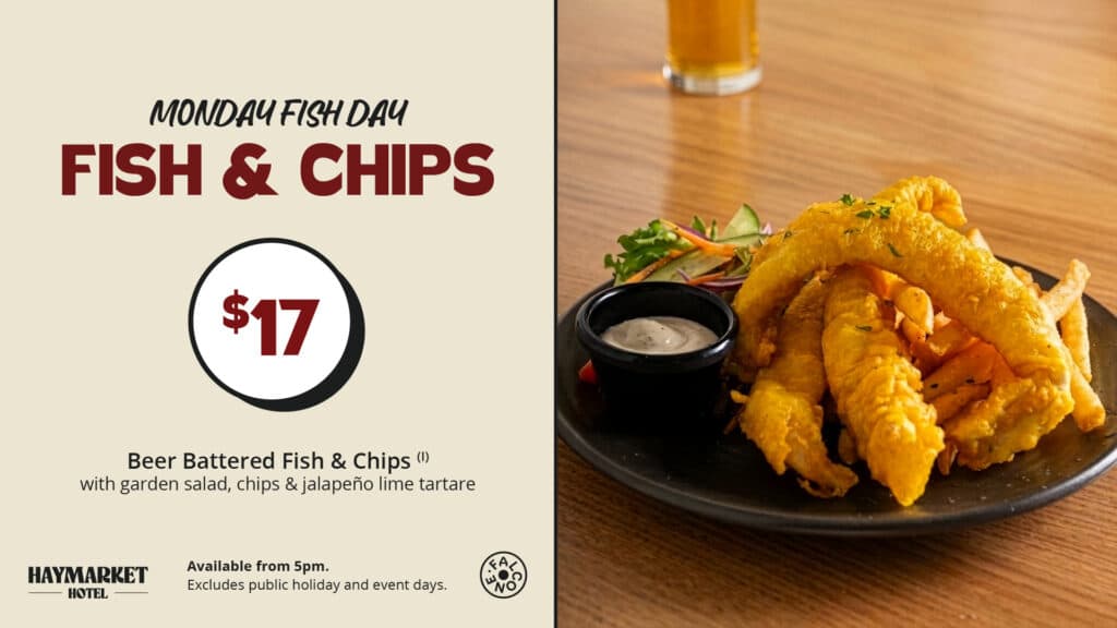 Monday Fish & Chips promo